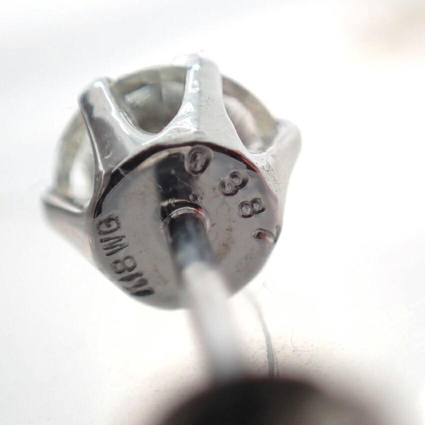 K18WG Diamond 0.387 Earrings (One Side) / j23-1