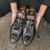 Mens Classic Pointed Toe Loafer Slip-On Shoes In Patent Leather British Style Casual Footwear Adults Size 38-47