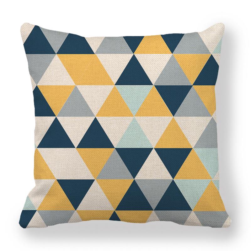 Custom Geometric Abstract Symmetrical Linen Pillowcase