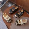 Leopardenmuster Leder Schuhe für Mädchen Mode Prinzessin Hohe Qualität Weiche Sohlen Hochzeitsfeier Schuhe Kind Flache Schuhe I09275