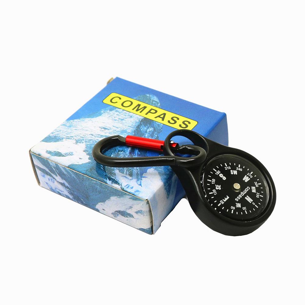 Mini Survival Compass with Carabiner Portable Quick Hanging Compass Lightweight Portable Keychain Compass for Outdoor Emergency