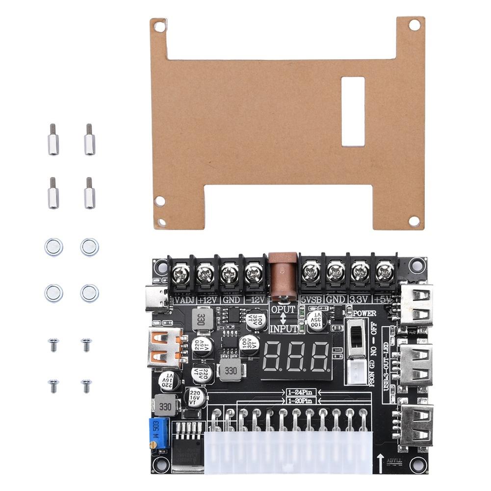 1pc For 20/24Pin For ATX Power Adapter Board Power Supply Module Adjustable Voltage Instrument Parts Accessories