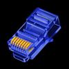 50PCS RJ45 Cat6 Pass Through Connectors, Assorted Colors EZ to Crimp Modular Plug for Solid Or Stranded UTP Network Cable