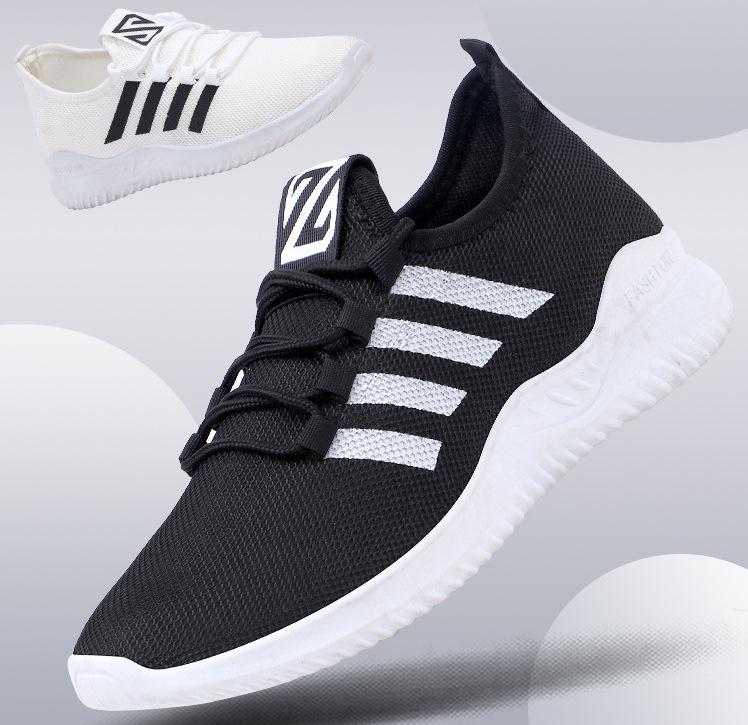 Frühlings- und Sommerschuhe Herren weichsohlige Sportschuhe Herren atmungsaktive Mesh-Board-Schuhe Freizeitschuhe niedriger Schnitt runde Spitze