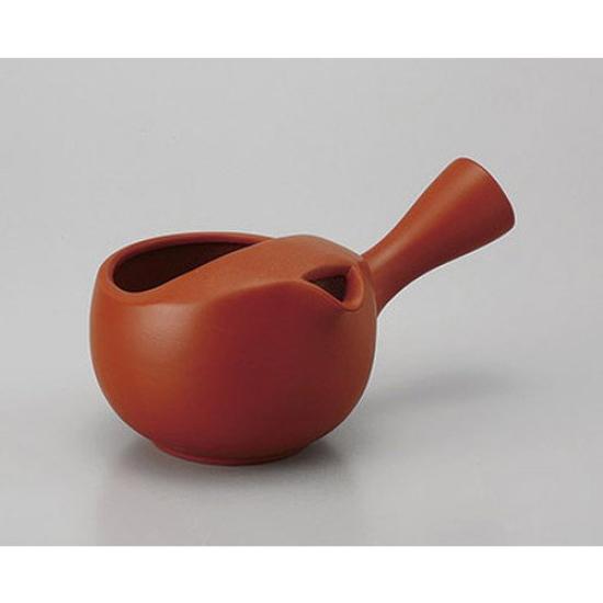 Lidless Teapot, Red Clay (Flat Strain), 280cc, Earthenware [Restaurant, Inn, Japanese Tableware, Restaurant, Commercial Use]