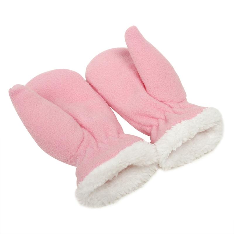 Solid Color Gloves Warm Full Finger Mitten Simple Winter Outdoor Gloves Fuzzy Plush Gloves for Boys Girls Multi Size