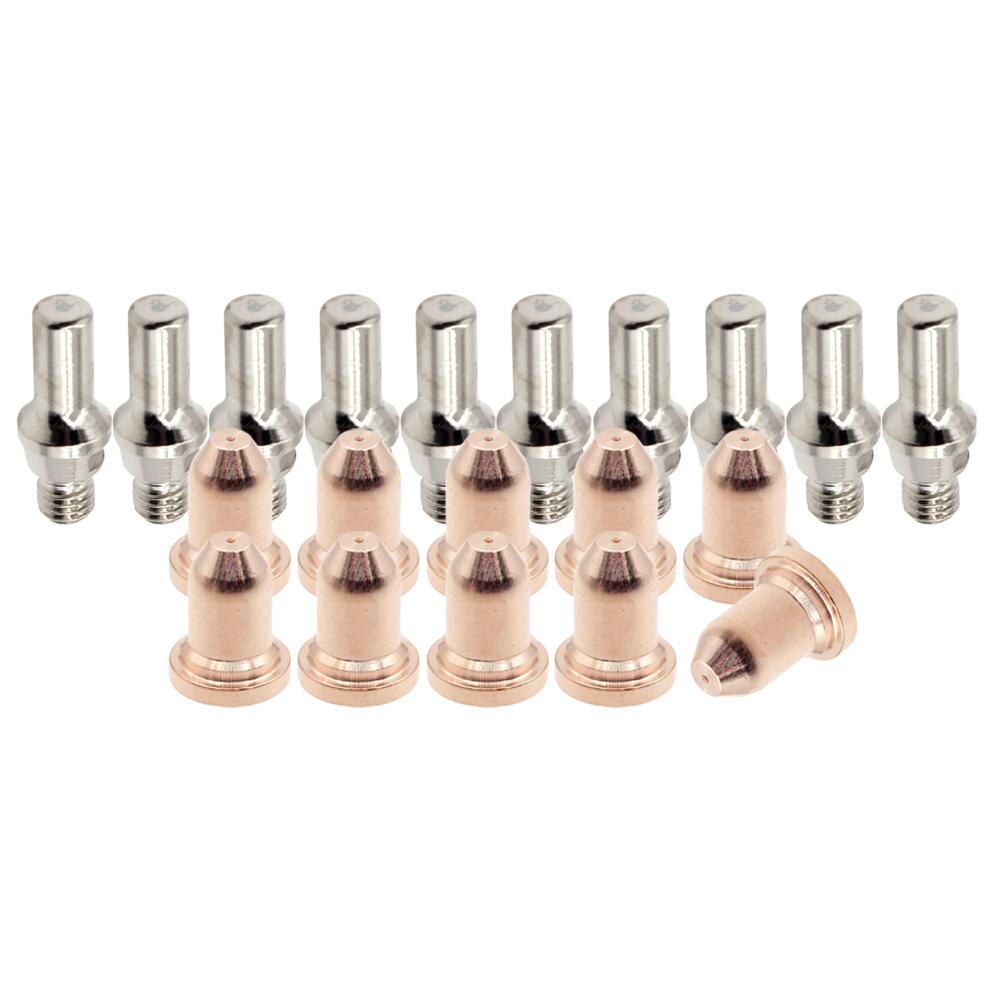 20pcs Plasma Cutter Electrodes KP2842-1 Tips KP2842-2 For LC25 Torch Plasma Cutter Accessories Welding Tool Electrode Nozzle Tip