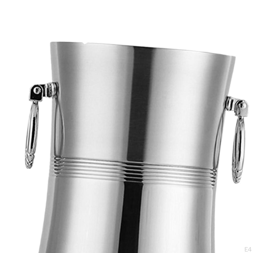 Edelstahl-Eiskübel, Bierkühler, Getränkekühleimer, isoliertes Metallgetränk