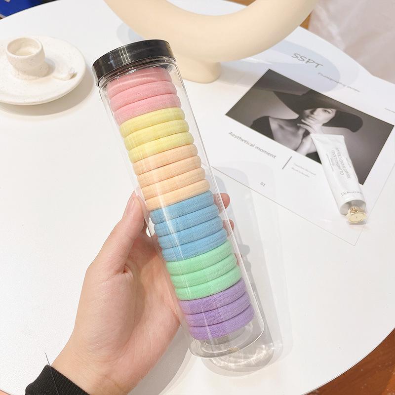 

20 шт. Модные женские простые базовые эластичные резинки для волос, резинки-скранчи, держатели для хвостика, резинки, повязки на голову, аксессуары для волос для девочек