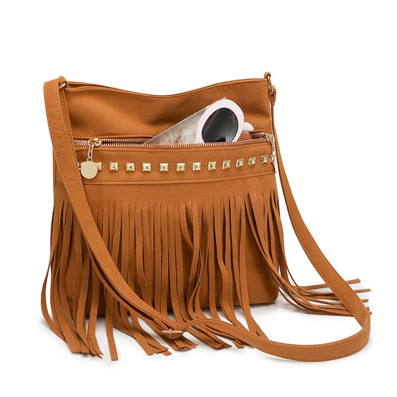 Tassel Shoulder Bag Women's Tote Bag Vintage Large Capacity Crossbody Bag