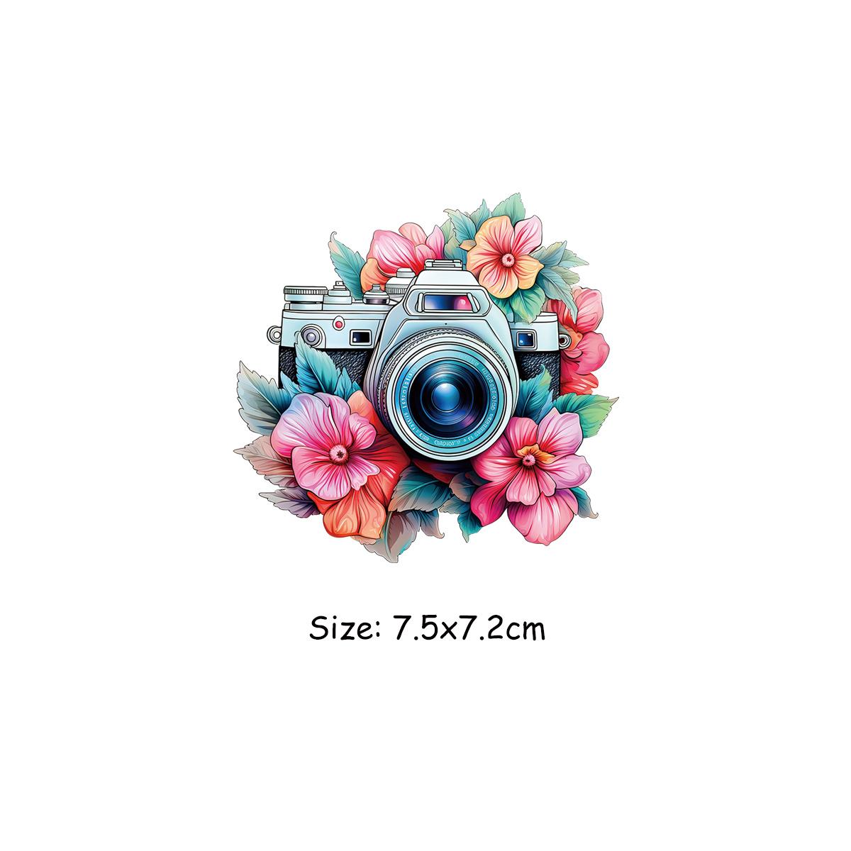 

Цветочные наклейки для камеры, нашивки, наклейки, принадлежности для рукоделия, аксессуары для одежды, теплопередача, сделай сам, моющиеся, новая наклейка для одежды