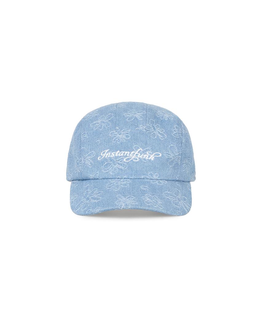INSTANTFUNK Denim Flower Camp Cap - Indigo Blue