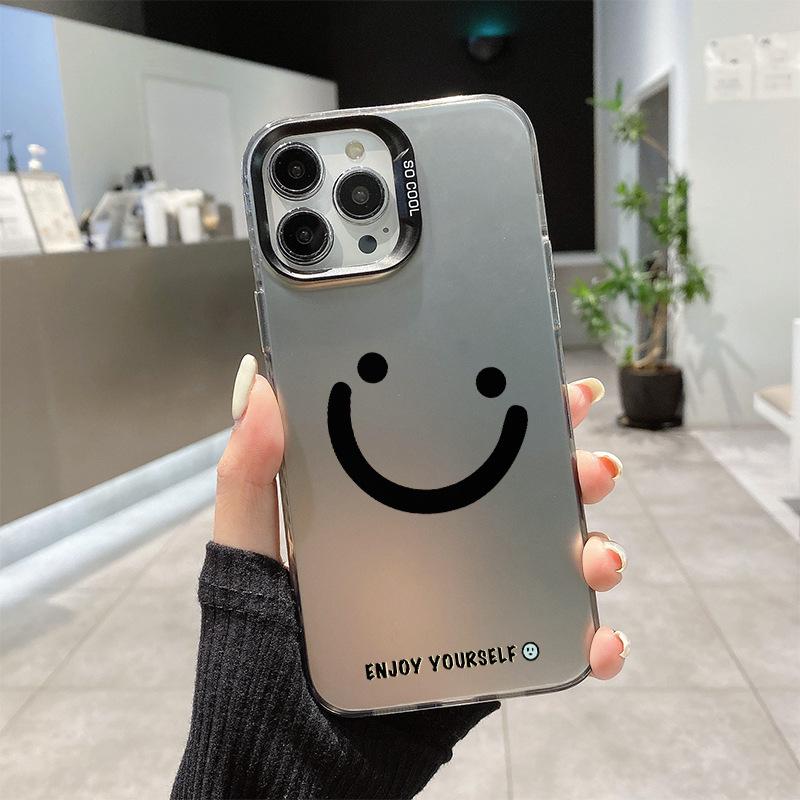 

Custom Smiley Face Silver iPhone 15/14 Pro Max Protective Case iPhone 13