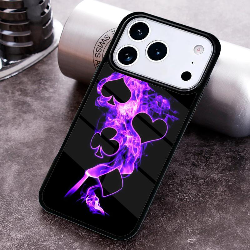 Ace of spades Poker Card Phone Case For iPhone 17 16 15 14 13 12 11 Pro Max Plus 17Air Soft Silicone Cover