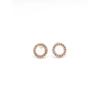 Simple and Fashionable Small Circle Zircon Women's Tassel Temperament Earrings