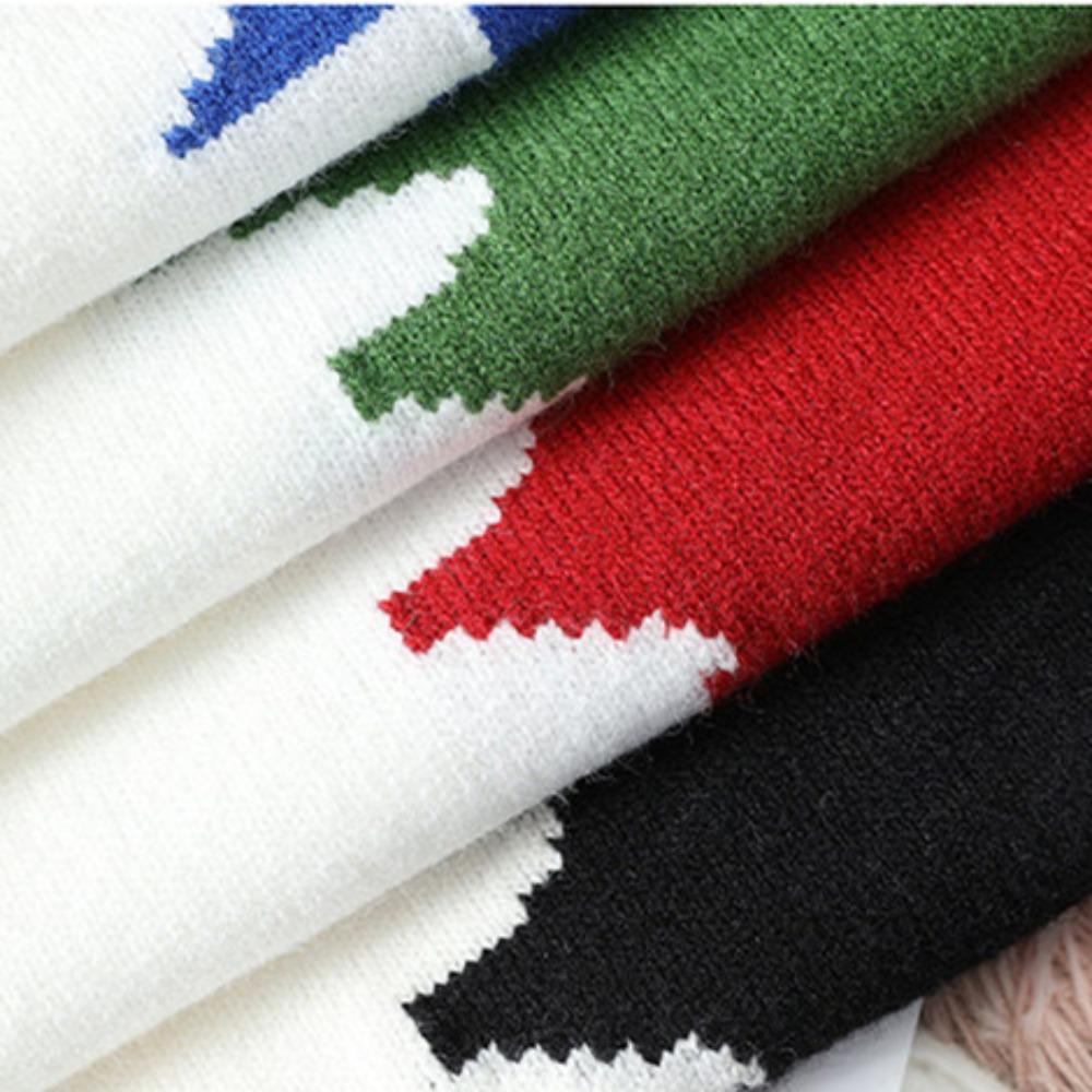 Men's Winter Knitted Sweater Anti-Ball Anti-Wrinkle Loose Warm Casual Fashion Round Neck Long Sleeve Top Warm Outdoor Comfortable Sweater