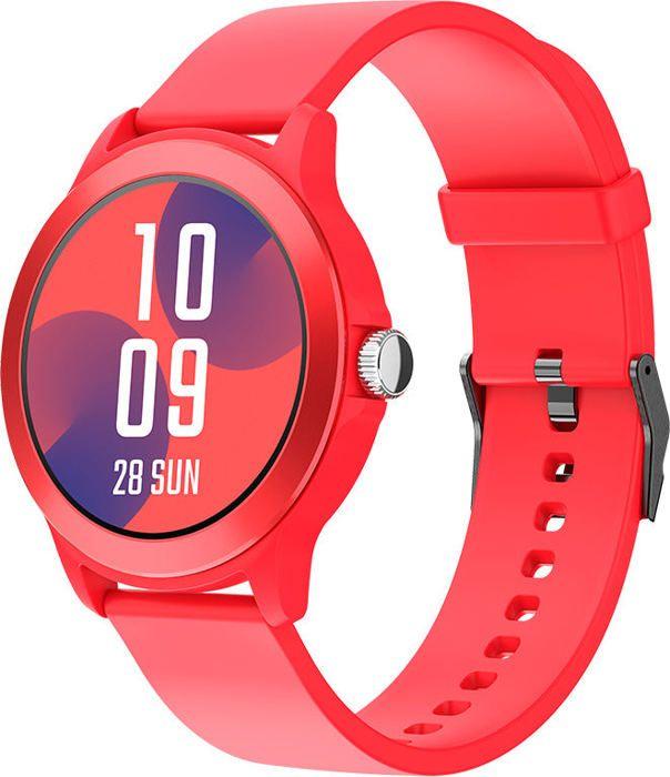 SPC SMARTEE DUO VIVO - Montre connectee rouge avec bracelet interchangeable, 1.27”, appels Bluetooth, 8 Jours Batterie, IP68