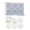 6 Compartment Circular Silicone Mold Multipurpose Round Soap Silicone Mold For Making Soap Candle Chocolate And Cake Baking