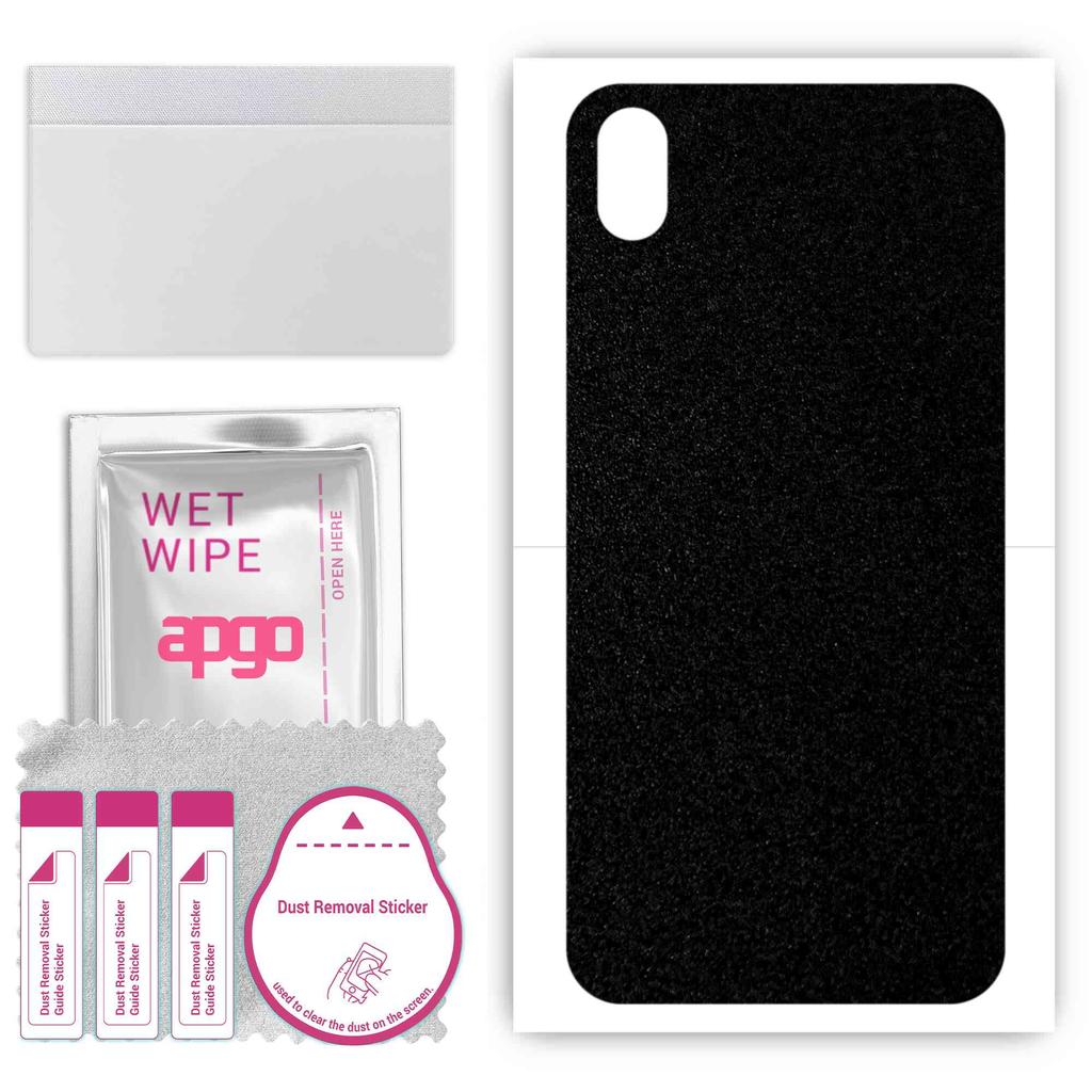 apgo Sticker protector de piele pentru spate compatibil cu Doogee X11, Folie wrap, Folie, Vinil - Model Negru mat
