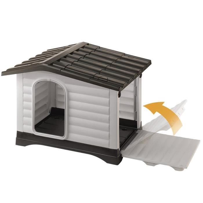 Niche Pour Chiens - Ferplast - Villa 70 - Plastique - 73 X 59 X 53 Cm - Extérieur