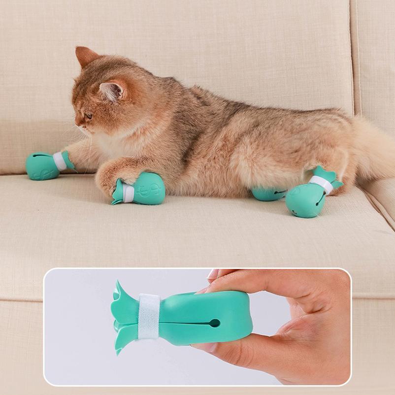 Cat and dog bath supplies pet bath foot covers anti-scratch and bite anti-cat scratch gloves anti-scratch pet foot cover
