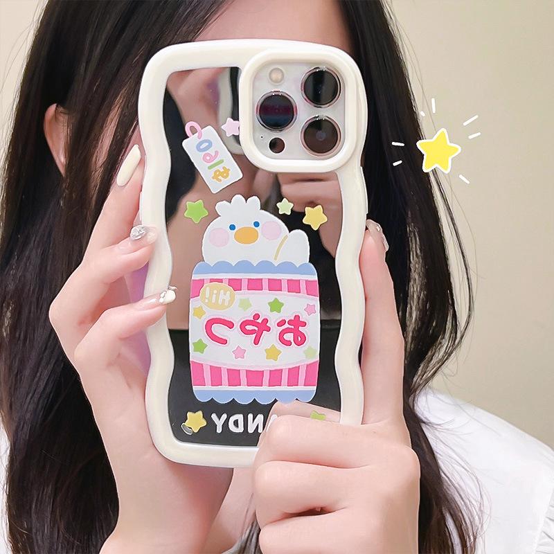 

Zhitai Creative Mirror Lace Cartoon Case for iPhone 11Pro/12Pro/13/XS/XR iPhone 11