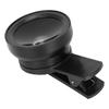 Phone Lens 2 In 1 HD Professional Universal Clip 0.45X Wide Angle 12.5X Macro Lens for Cellphone Tablet Black