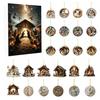 Nativity Advent Calendar 2025 24 Days Christmas Countdown Calendar with 24 Nativity Scene Ornaments Christian Religious Gifts for Family Friends