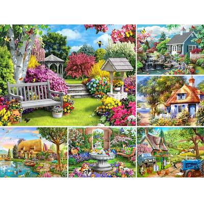 Neue Ankunft 5D DIY Diamant Malerei Landschaft Garten Haus Kit voller Bohrer Stickerei Mosaik Kunst Bild von Strass Dekor