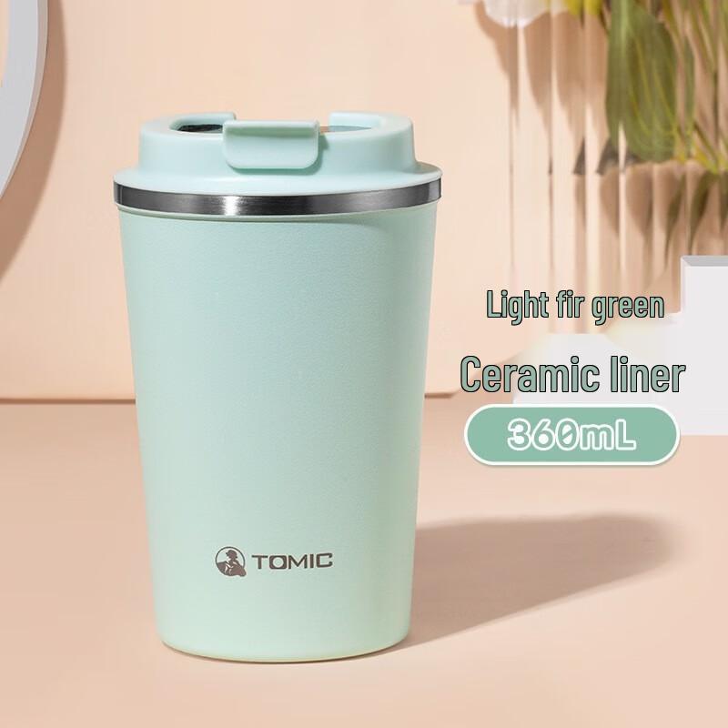 TOMIC Portable Ceramic Lined Insulated Mug