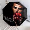 Blood Desire: Vampire Diaries Folding Umbrella Suitable for All Seasons 8 Paraphenoid Bones Umbrella Travel Umbrella