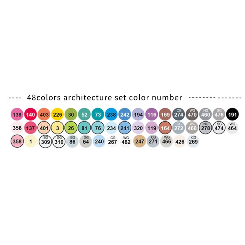 Finecolour EF103 Alcohol Based Art Markers With Bag 12/24/36/48/60/72/240 Colors Oily Soft Double-Headed Marker Pen Professional