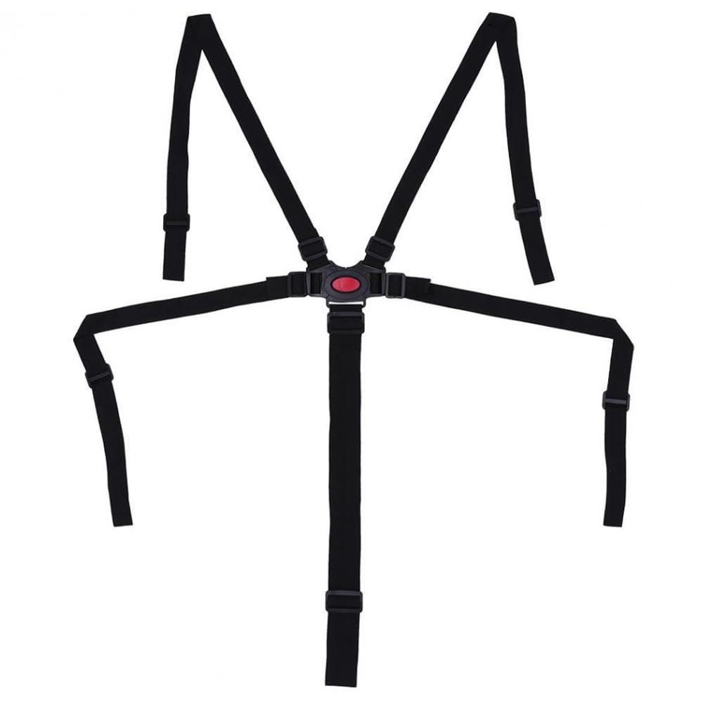 

Кресло коляска коляска фиксация безопасности ребенка ремень помощи при приеме пищи регулируемый для детской коляски [SANJAOYEE] ремень, ремень, 5-точечный ремень, ремень, ремень, чёрный