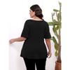 GMXIA Plus-size Women's Simple Short-sleeved, O-neck, Belted, Slimming Top T-shirt
