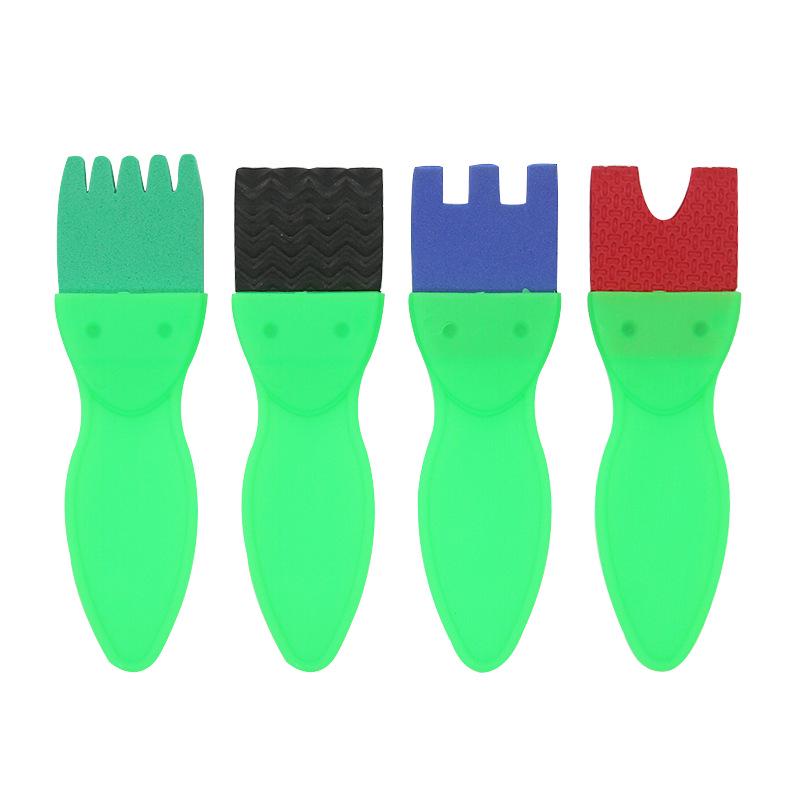 18-Piece Children's Painting Sponge Set: Early Education Doodle & Brush Tools for Kindergarten