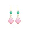 Handmade 925 Silver Filigree Velvet Flower Earrings for Girls - Retro Qipao & Hanfu Style