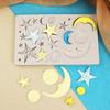 Star and Moon Silicone Mold for Chocolate, Fondant, Cake, Resin, and Baking Decorations.