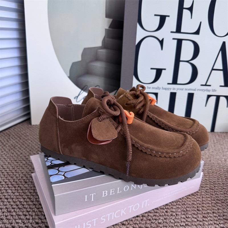 Flat bottom women's new autumn versatile casual single shoes retro soft sole Doudou shoes autumn models