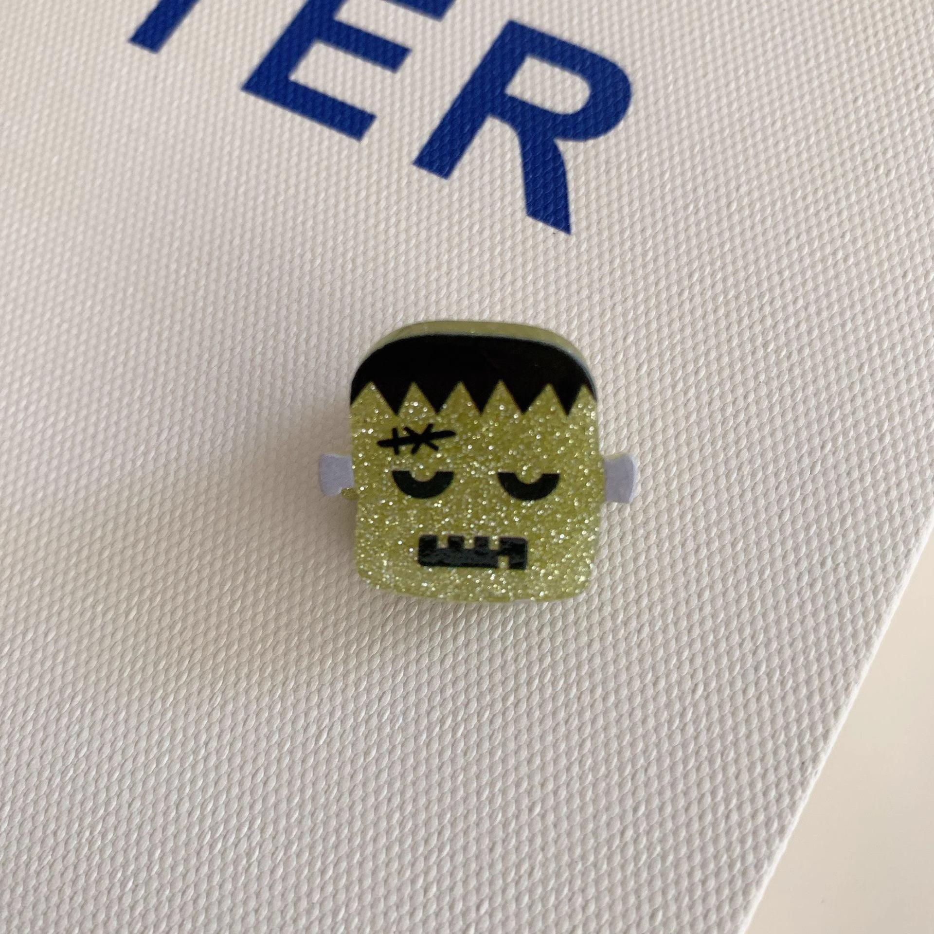 

Мини-заколки-крабики на Хэллоуин: Причудливый призрак, тыква, летучая мышь акриловые заколки для волос