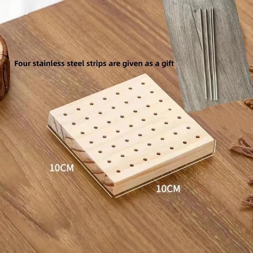 High Quality Wooden Crochet Block Plate Handcrafted Reusable Crochet Knitting Board Square Crochet Weaving Knitting Blocking Mat