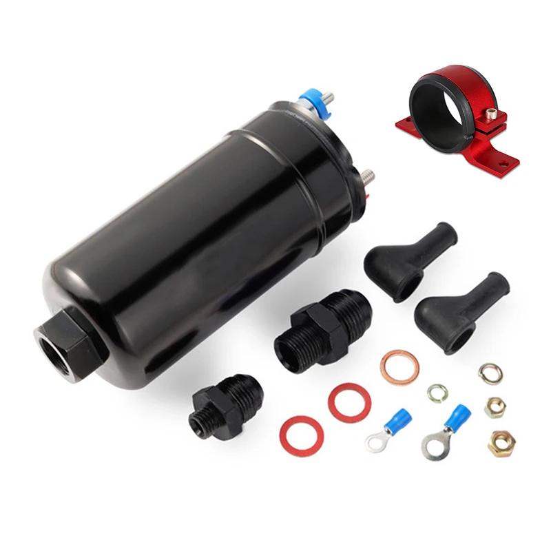 

New EFI 380LH 1000HP Fuel Pump + Blue/ Black/ Red/ Yellow/ Purple/ Silver Bracket E85 Compliant Bosch 044 style 6006B-RED-support