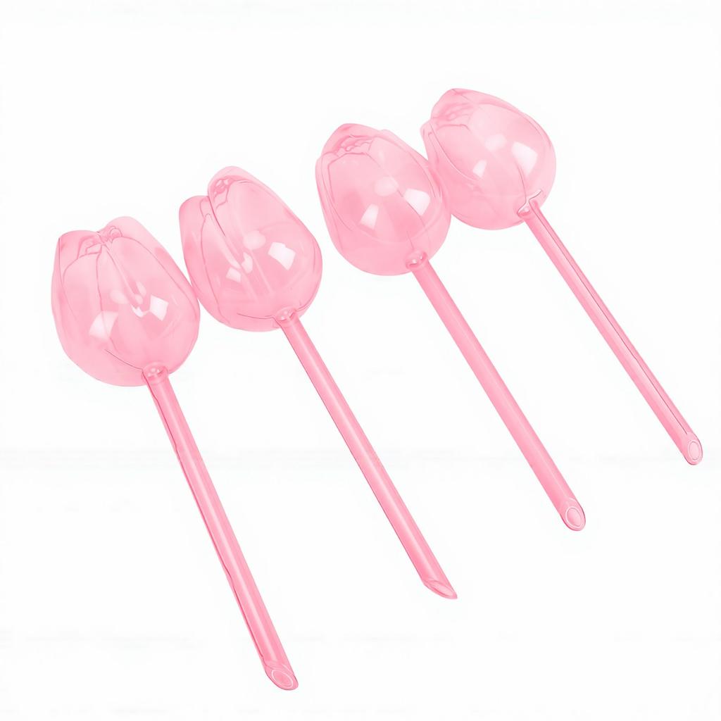 4pcs Tulip Shaped Watering Globes Reusable Steady Water Supply Automatic Plant Watering Bulbs
