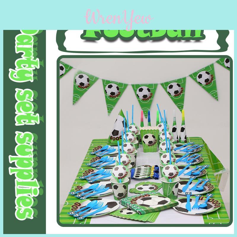 Cartoon Football Theme Party Tableware Plates Napkins And Favors For Kids Events
