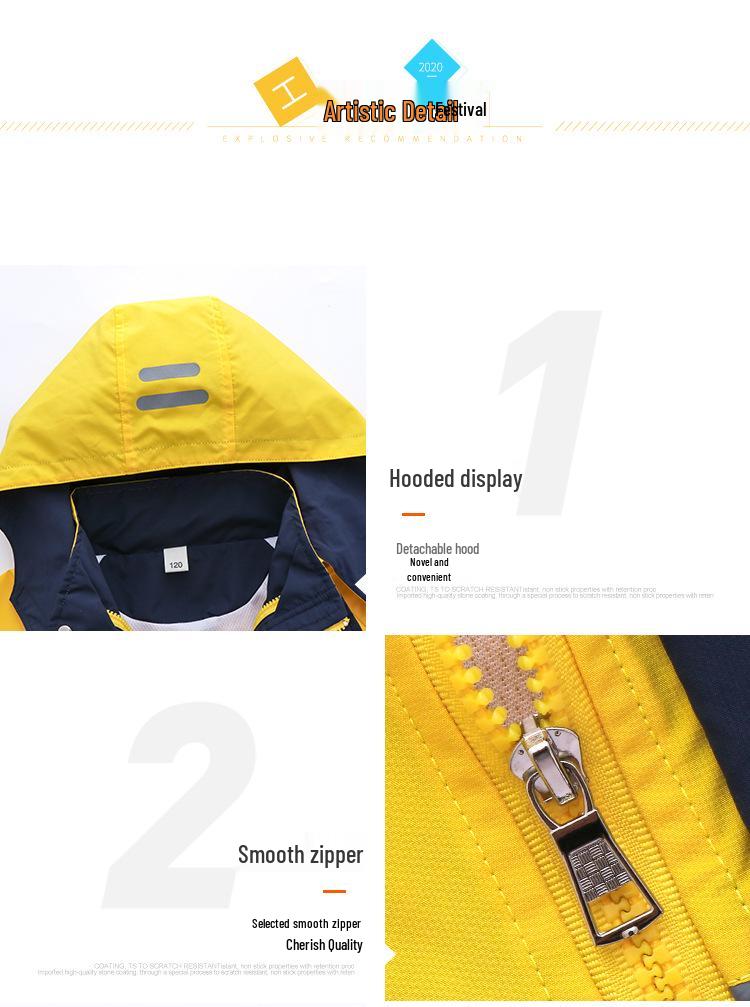 Children's Three-Piece School and Outdoor Uniform Set for Spring, Autumn, Winter