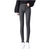 Fashion Women Plus Size Plus Velvet Elastic High Waist Casual Jeans Pencil Pants