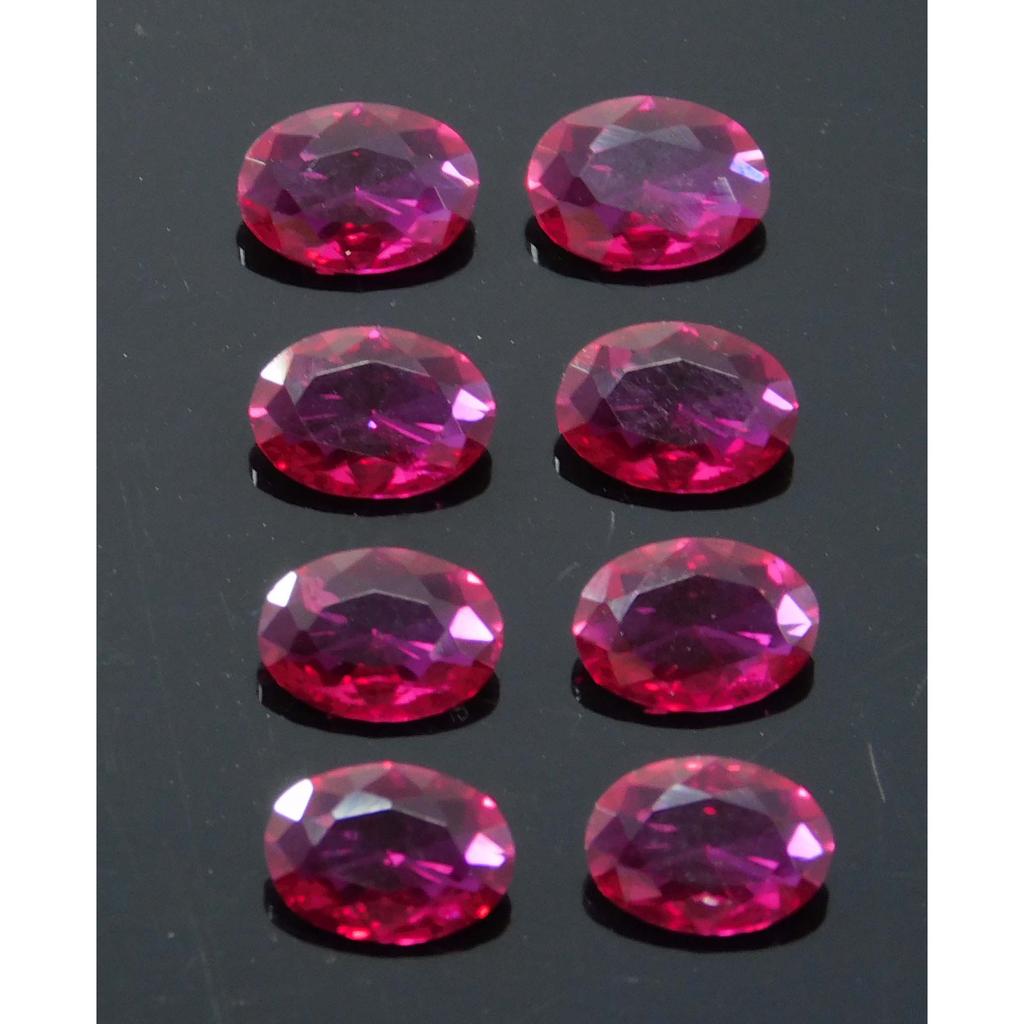 7x5 mm Natural Red Ruby Excellent Oval Cut 8 Ct CERTIFIED Loose Gemstone Lot MULTTIQ109