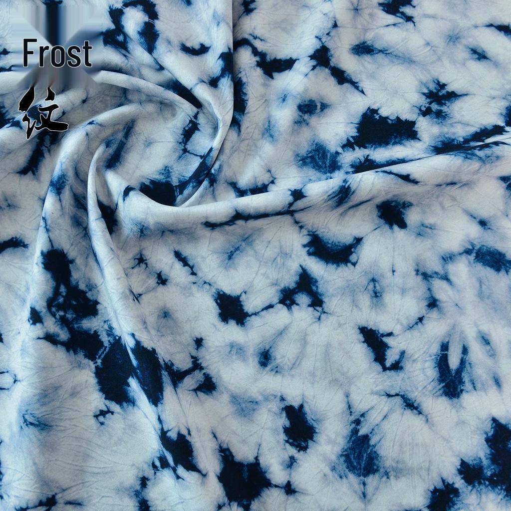 Indigo Dyed Handmade Pure Cotton Tie-Dye Fabric for Tablecloths, Curtains & Creative Decor.
