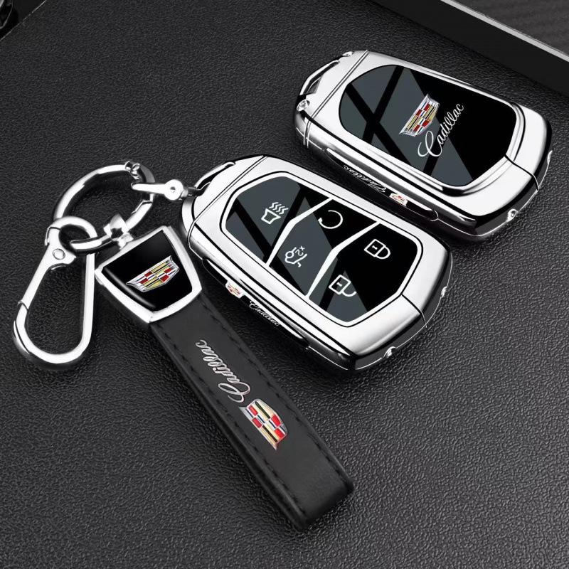 Cadillac Key Case: Compatible with XT5, CT4, CT5, GT4, XT4, IQ, CT6, and XT6 Models.