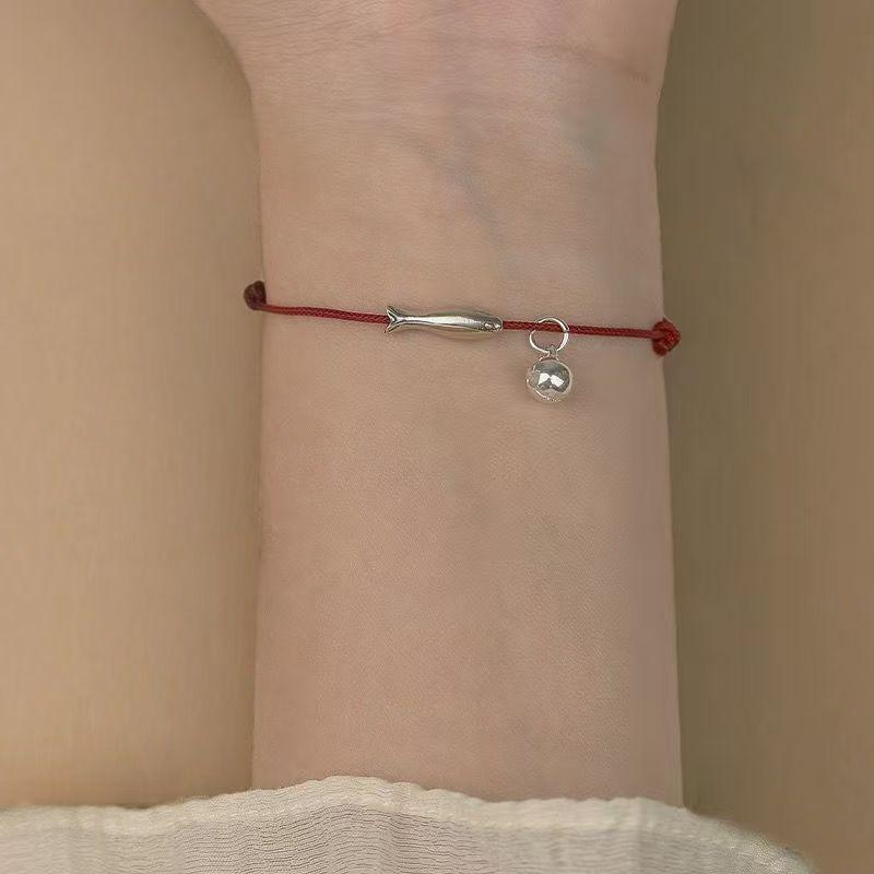 Exquisite Red Koi Fish Woven Bracelet for Girls - Light Luxury Niche Design