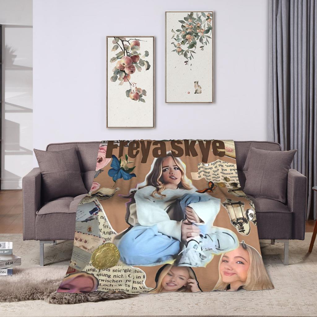 S-Freyas Skye British Singer Blanket Quality Warm Soft  Bedding Throws Winter Girls Boys Living Room Aesthetic Bedspread